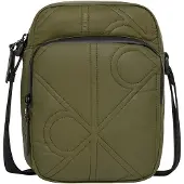 Calvin Klein Puffer Monogram Logo Reporter Bag