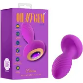 Blush Oh My Gem - analplugg med vibrator och sten - lila