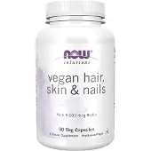 NOW,NOW Foods,NOW,NOW Foods , Lösningar, Vegan Hair, Hud & Nävar, 90 Vegansk Capsul