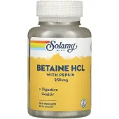 Solaray Betaine Hcl With Pepsin 250mg Enzymes And Digestive Aids Kapslar 180 Enheter