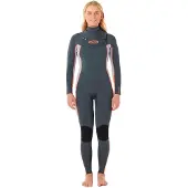 Rip Curl Dawn Patrol Pro 3/2 Mm Våtdräkt I Neopren För Dam Med Långa ärmar Och Dragkedja I Bröstet