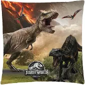 Licens Jurassic World prydnadskudde 40x40 cm - barnkudde till barnrummet