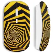 CAPACHEAP Souris sans Fil Spirale Jaune Noir