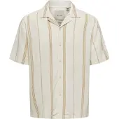 Only & Sons Skjorta 'Stepan' camel / vit