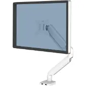 Fellowes Platinum Series - Monteringssats - justerbar arm - för Bildskärm - aluminium - vit - skärmstorlek: upp till 27 tum - disk-monteringsbar