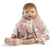 MuÑecas Guca Naiara Handmålad Reborn Baby 46 Cm-med Naturligt Hår 38 Cm
