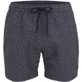BOSS Printed swim shorts with logo badge