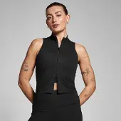 MP Women's Tempo Zip Through Vest – Black - XL