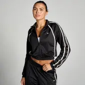 MP Women's Tricot Track Jacket – Svart/Vit - XS