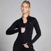 MP Women's Shape Seamless Zip Through Jacket – Black - XS
