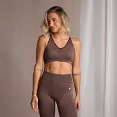 MP Women's V-Neck Seamless Bra – Coffee - XS