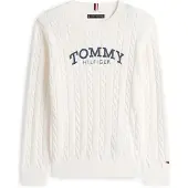 Tommy Hilfiger Logo Cable Knit Jumper