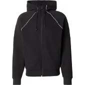 BOSS Cotton-blend zip-up hoodie with piping details