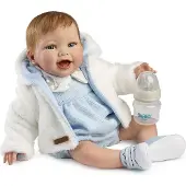 MuÑecas Guca Mateo Handmålad Reborn Baby 46 Cm-med Naturligt Hår 38 Cm