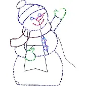 Vinkande Snögubbe Med 246 Lysdioder Och Timerfunktion 79 Cm