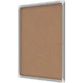 Nobo - Innesluten anslagstavla - väggmonterbar - 1000 x 752 mm - 9 x A4 - Kork - icke-magnetisk - kork - silverram
