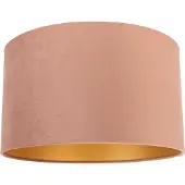 QAZQA Sammetsskärm rosa 35/35/20 med guldfärgad insida