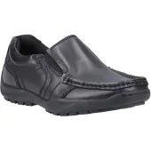 Hush puppies Morgan Läderherrarnas Svarta Loafer