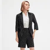 Smart & Joy Bi-material randig jacka