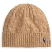 Ralph Lauren för kvinnor. 455981442004 Mössa i ull och kaschmir, brun (OSFA), Beige, Casual, Kashmir