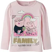 Name it T-shirt 'NMFNORA PEPPA' guld / rosa / rosa / svart