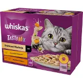 Whiskas Adult påse 12x85g Krämiga Variationer våtfoder för vuxna katter i sås med: kyckling och grönsaker, lamm och kalkon