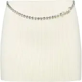 Philipp Plein Stickad kort kjol Signature