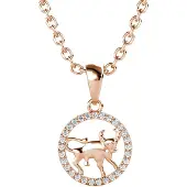 MYC Paris Taurus Zodiac Hängen - Rose Gold och Crystal