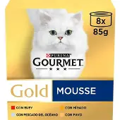 Purina Gourmet Gold Mousse Våtfoder För Katter 85g 48 Enheter