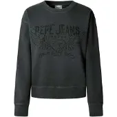 Pepe Jeans för kvinnor. PL5800022 Sweatshirt Beberly grå (L), Casual, Bomull, Lång ärm