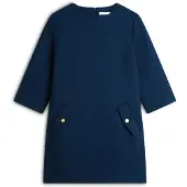 Tommy Hilfiger Textured Wool Blend Mini Shift Dress