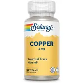 Solaray Koppar, 2 mg, 100 kapslar (Grönsak)