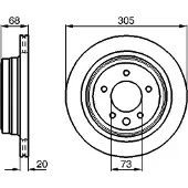 Bosch Bromsskiva 0 986 478 660 bak, ventilerad, 1 Stycke