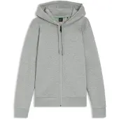 BOSS Zip-up hoodie in stretch cotton with logo detail