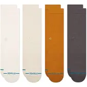 Stance Icon Crew 4 Pack Socks canvas, M