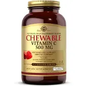 Solgar C-vitamin Vuxna 500 Mg/tranbär Hallon 90 Enheter