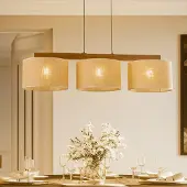 TK Lighting Taklampa , Juta, dimbara, Beige, Vardagsrum, Tyg / textil