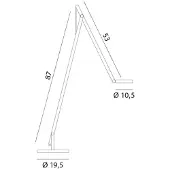 Rotaliana Golvlampa , String F1 DTW, dimbara, Svart, Vardagsrum, Metall, Design