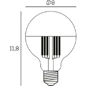 Design By Us LED-lampa G80, guldspegel, E27, 3,6 W, 2 700 K , E27 3,6 W LED, dimbara, Glas