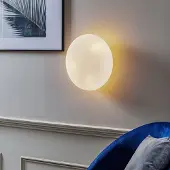 Artemide Design vägglampa Itka, dimbar, Vitt / opal, Vardagsrum / matsal, Glas, Modern, Vägglampa, vägglampa inomhus