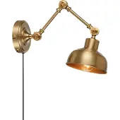 Markslöjd Vägglampa Grimstad, dimbar, Mässing / guld, Vardagsrum / matsal, Metall, Vägglampa, vägglampa inomhus