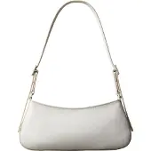 Calvin Klein Axelremsväska 'Emblem Print Shoulder' vit / ullvit