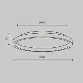 Maytoni LED taklampa Orign, Svart, Vardagsrum / matsal, Metall, Modern, LED-taklampa