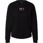 Armani Exchange för kvinnor. XW001846AF18853UC001 Svart sweatshirt i french terry (S), Casual, Bomull