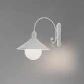Argon Vägglampa utomhus Enduro , dimbar, Vitt / opal, Metall, Utomhusvägglampa