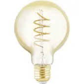 Eglo E27 LED G80 amber dekorationslampa med spiral och varmt vitt ljus