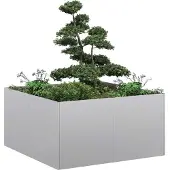 vidaXL Planteringskärl 80x80x40 cm galvaniserat stål