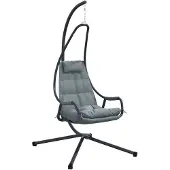 vidaXL Hängande äggstol Antracit 94 x 107 x 196,5 cm Stål