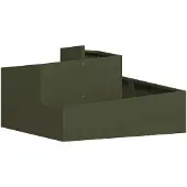 vidaXL Trädgårdsplanterare Olivgrön 80 x 80 x 50 cm Kallvalsat stål