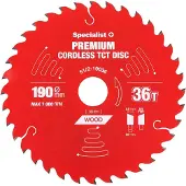 Specialist+ 190x36tx30 Mm Premium Cirkelklinga För Trä